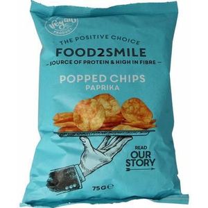 Food2Smile Popped chips paprika 75g