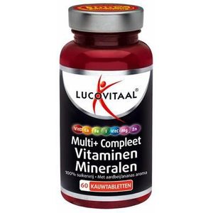 Lucovitaal Multi vitaminen & mineralen kauwtablet 60tb