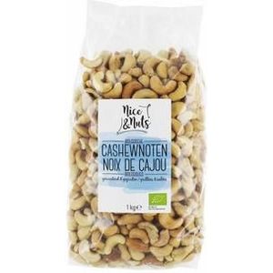 Nice & Nuts Cashewnoten geroosterd en gezouten bio 1000g