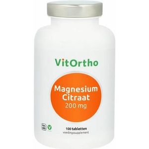 Vitortho Magnesium citraat 200 mg 100tb