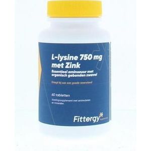 Fittergy L-Lysine 750mg met zink 60tb