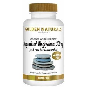 Golden Naturals Magnesium bisglycinaat 300mg 180tb