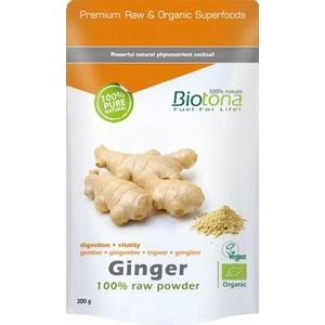 Biotona Ginger raw powder bio 200g