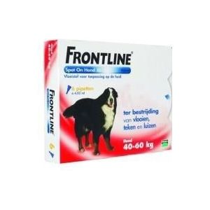 Frontline 3+1 pipet hond XL 40-60kg vlo en teek 4st