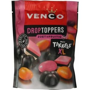 Venco Droptoppers zoet & fruitig 215g