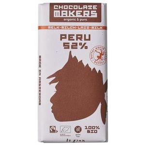 Chocolatemakers Awajun 52% donkere melk fairtrade bio 80g