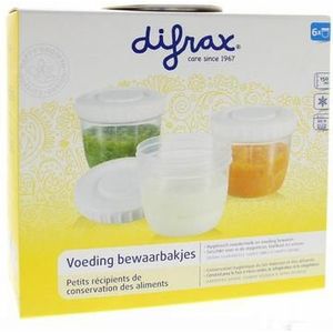 Difrax Voeding bewaarbakjes 6st