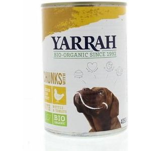 Yarrah Hond brokjes kip in saus bio 405g