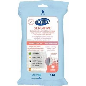 Aqua Washandjes Sensitive 12 stuks