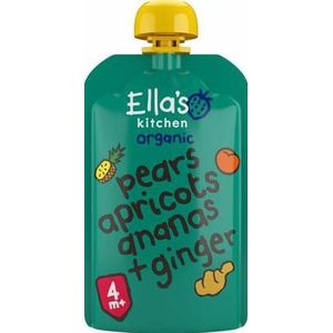 Ella's Kitchen Pear apricots ananas ginger 4+ maanden bio 120g