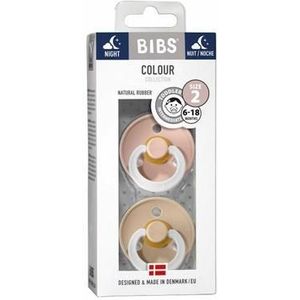 Bibs Fopspeen maat 2 - blush/vanilla night 2pack 2st