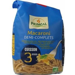 Primeal Macaroni halfvolkoren snelkook 3 minuten bio 500g