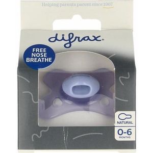 Difrax Fopspeen natural 0-6 maanden cotton candy lavander 1st