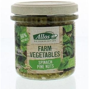 Allos Farm vegetables spinazie & pijnboompitten bio 135g