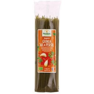 Primeal Spaghetti tarwe quinoa knoflook peterselie bio 500g