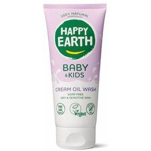 Happy Earth Wasgel creme olie baby & kids 200ml