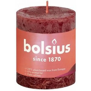 Bolsius Rustiekkaars shine 80/68 velvet red 1st