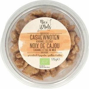 Nice & Nuts Cashewnoten karamel zeezout geroosterd bio 175g