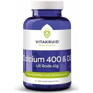 Vitakruid Calcium 400 & D3 uit rode alg 90kt