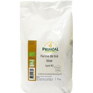 Primeal Grijsbruin tarwemeel borsa 80 bio 1000g