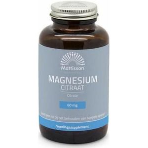 Mattisson Active magnesium citraat 400mg 180vc