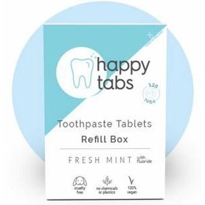 Happy Tabs Tandpasta tabletten fresh mint met fluoride navul 120tb