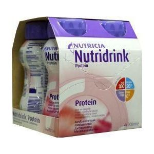 Nutridrink Protein aardbei 200ml 4st