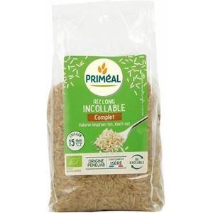 Primeal Volkoren langgraan rijst voorgekookt bio 500g