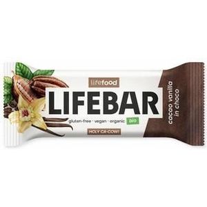 Lifefood Lifebar inchoco chocolade vanille raw bio 40g