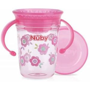 Nuby Wonder cup 240ml roze 6+ maanden 1st