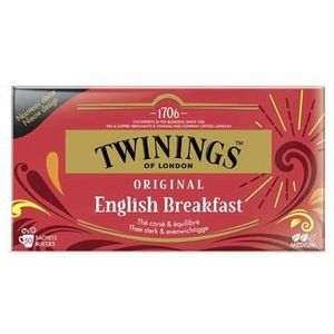 Twinings English breakfast envelop zwart 50st