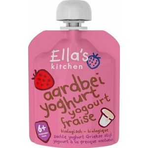 Ella's Kitchen Aardbei yoghurt griekse stijl 6+ maanden bio 90g