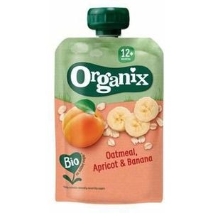 Organix Knijpfruit havermout, abrikoos, banaan 12M+ bio 100g