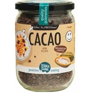 Terrasana Raw cacao nibs in glas bio 230g