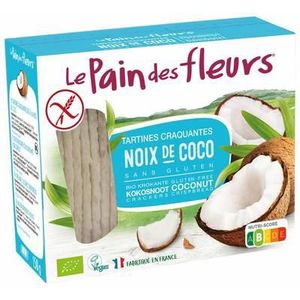Pain Des Fleurs Krokante bio crackers met kokos bio 150g