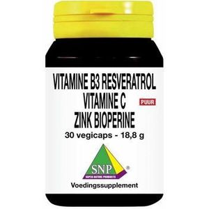 SNP Vitamine B3 resveratrol gebufferde vitamine C zink 30vc