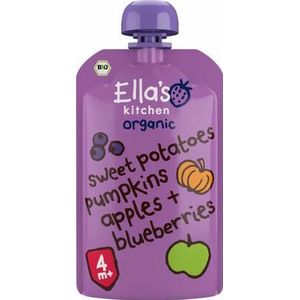 Ella's Kitchen Sweet potato pumpkin apple blueberrry 4+ mnd bio 120g