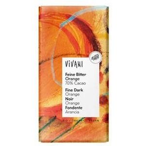 Vivani Chocolade puur met sinaasappel bio 100g