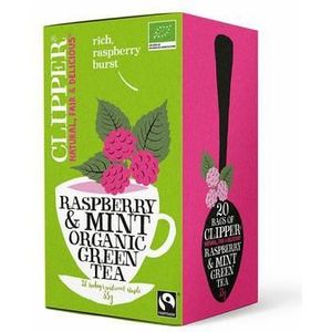 Clipper Framboos mint green tea bio 20st