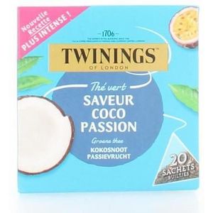 Twinings Zwarte thee kokosnoot passievrucht 20st
