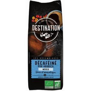 Destination Koffie decaf puur arabica gemalen bio 250g