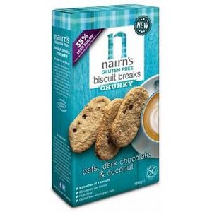 Nairns Biscuit breaks pure chocolade & kokos 160g