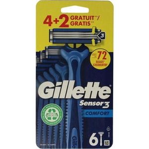 Gillette Sensor 3 comfort wegwerpmesjes 6st