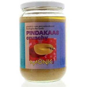 Monki Pindakaas crunchy met zout eko bio 650g