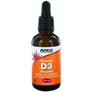 NOW Vitamine D3 druppels 400IE 60ml