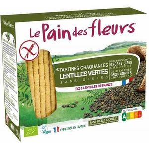 Pain Des Fleurs Crackers groene linzen bio 150g