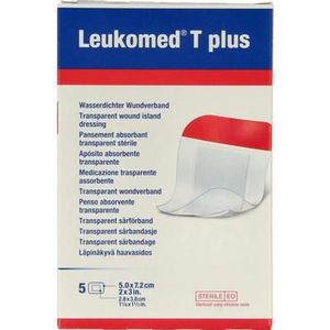 Leukomed Transparant wondverband T plus 5cm x 7.2cm 5st