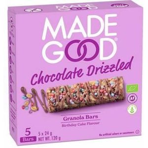 Made Good Granola bar chocolate birthday bio 5st