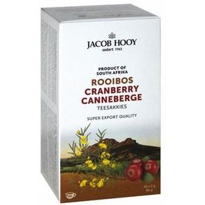 Jacob Hooy Rooibosthee cranberry 40st