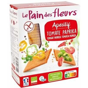 Pain Des Fleurs Aperitif crackers tomaat/paprika bio 150g